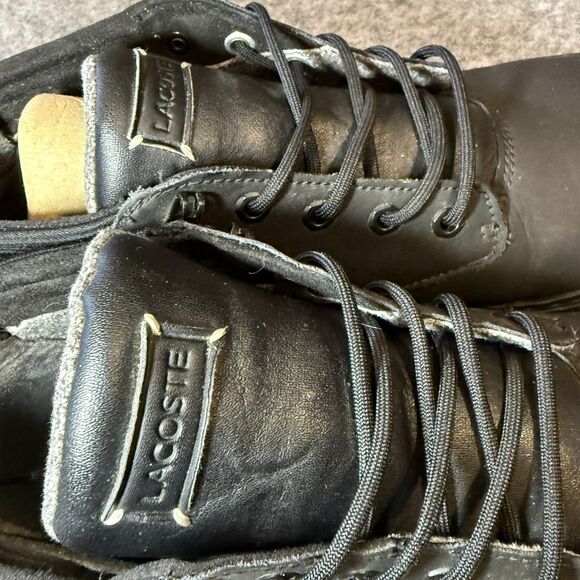 Lacoste Esparre Chukka Men’s Size US 10 UK 9 Leather Suede Black Ankle Boots - Picture 4 of 9